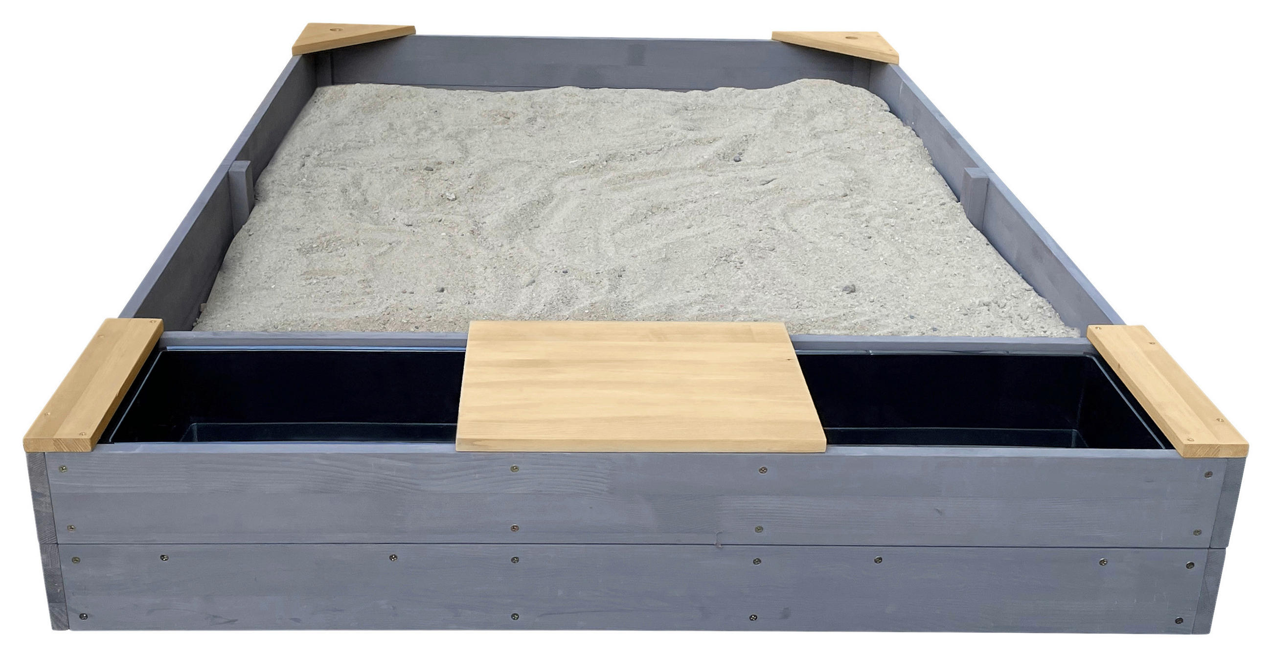 SANDKASTEN  - Braun/Grau, Konventionell, Holz (115/21,8/180cm)