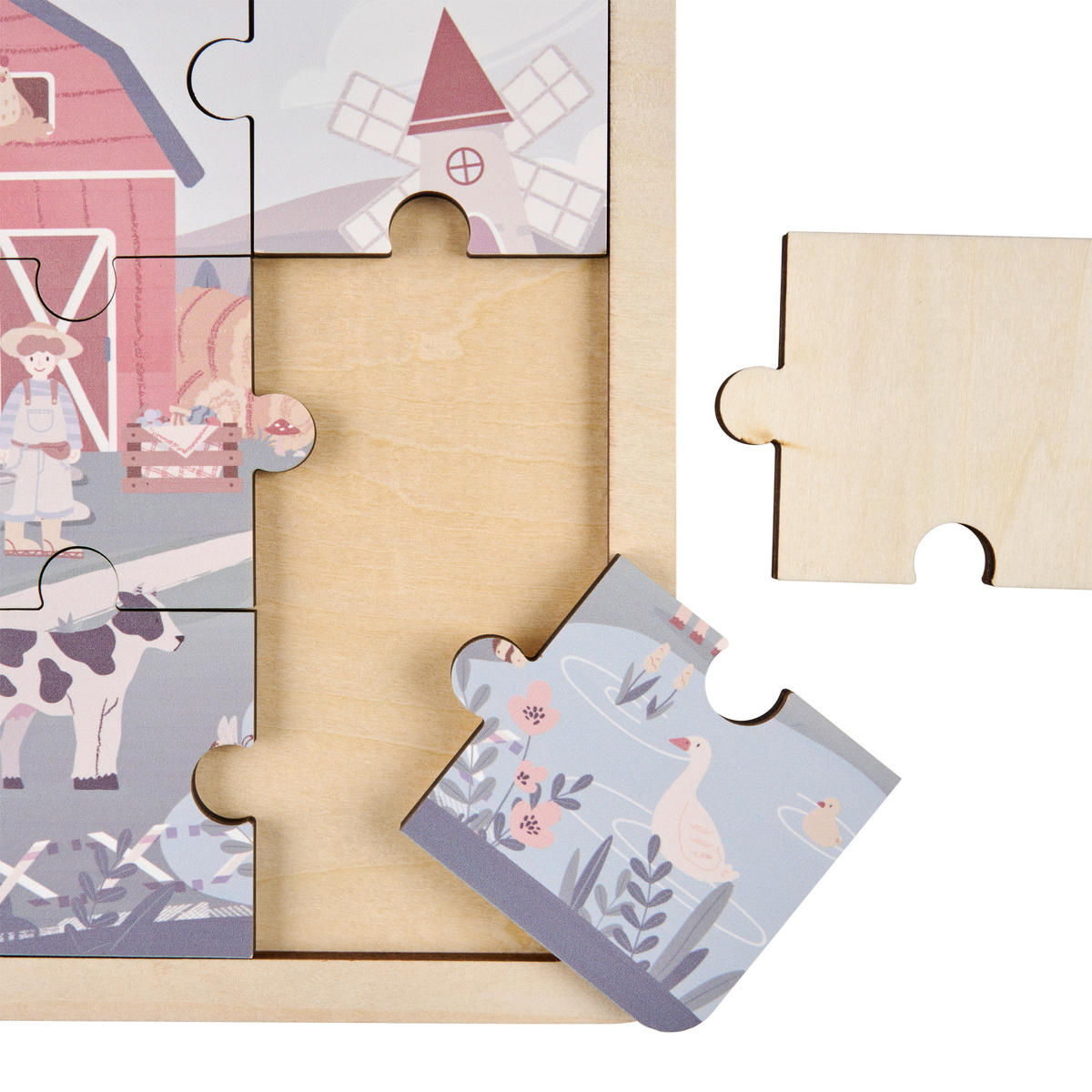 PUZZLE - Multicolor, Trend, Holzwerkstoff (22/22/0,8cm) - Avelia