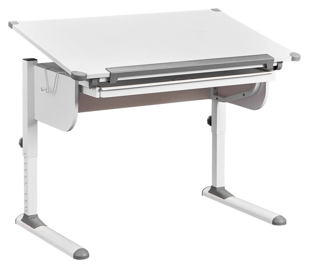JUGENDSCHREIBTISCH 110/68/55 cm  in Weiss  - Weiss, Modern, Holzwerkstoff/Metall (110/68/55cm) - MID.YOU