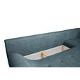 ECKSOFA Blau Struktur - Blau/Schwarz, KONVENTIONELL, Textil/Metall (274/194cm) - Carryhome