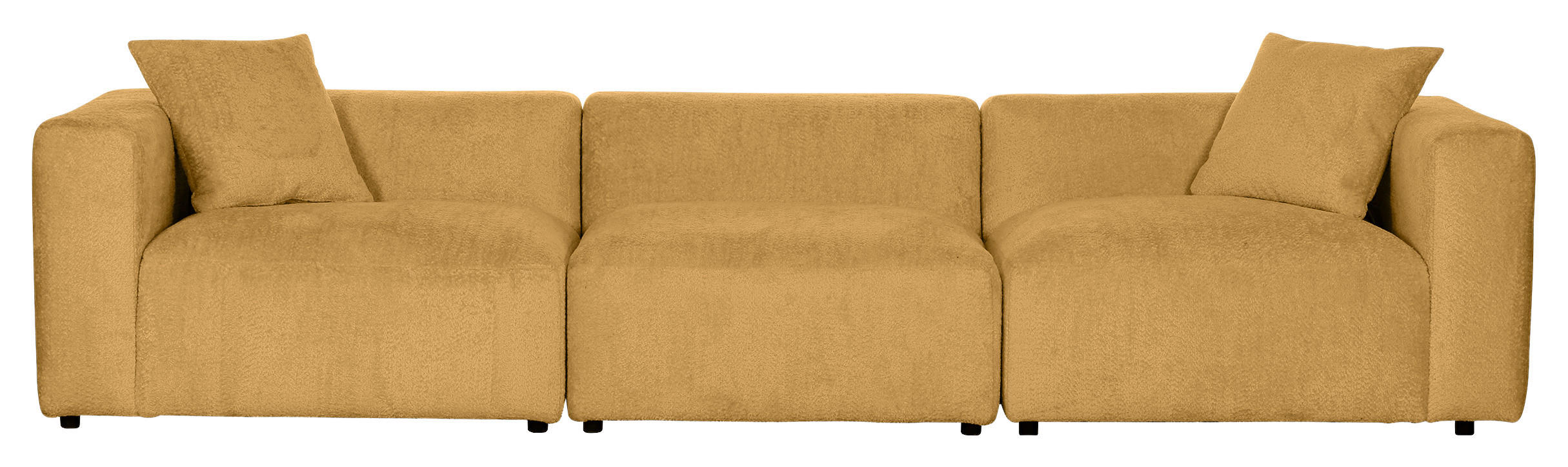 BIGSOFA Chenille Senfgelb  - Senfgelb/Schwarz, MODERN, Kunststoff/Textil (320/66/111cm) - Carryhome