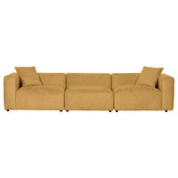 BIGSOFA Chenille Senfgelb  - Senfgelb/Schwarz, MODERN, Kunststoff/Textil (320/66/111cm) - Carryhome