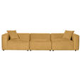 BIGSOFA Chenille Senfgelb  - Senfgelb/Schwarz, MODERN, Kunststoff/Textil (320/66/111cm) - Carryhome