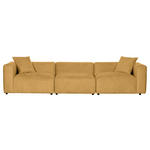 BIGSOFA Chenille Senfgelb  - Senfgelb/Schwarz, MODERN, Kunststoff/Textil (320/66/111cm) - Carryhome