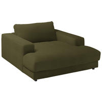 XXL-SESSEL in Feincord Dunkelgrün  - Dunkelgrün/Schwarz, Design, Kunststoff/Textil (150/86/170cm) - Lomoco
