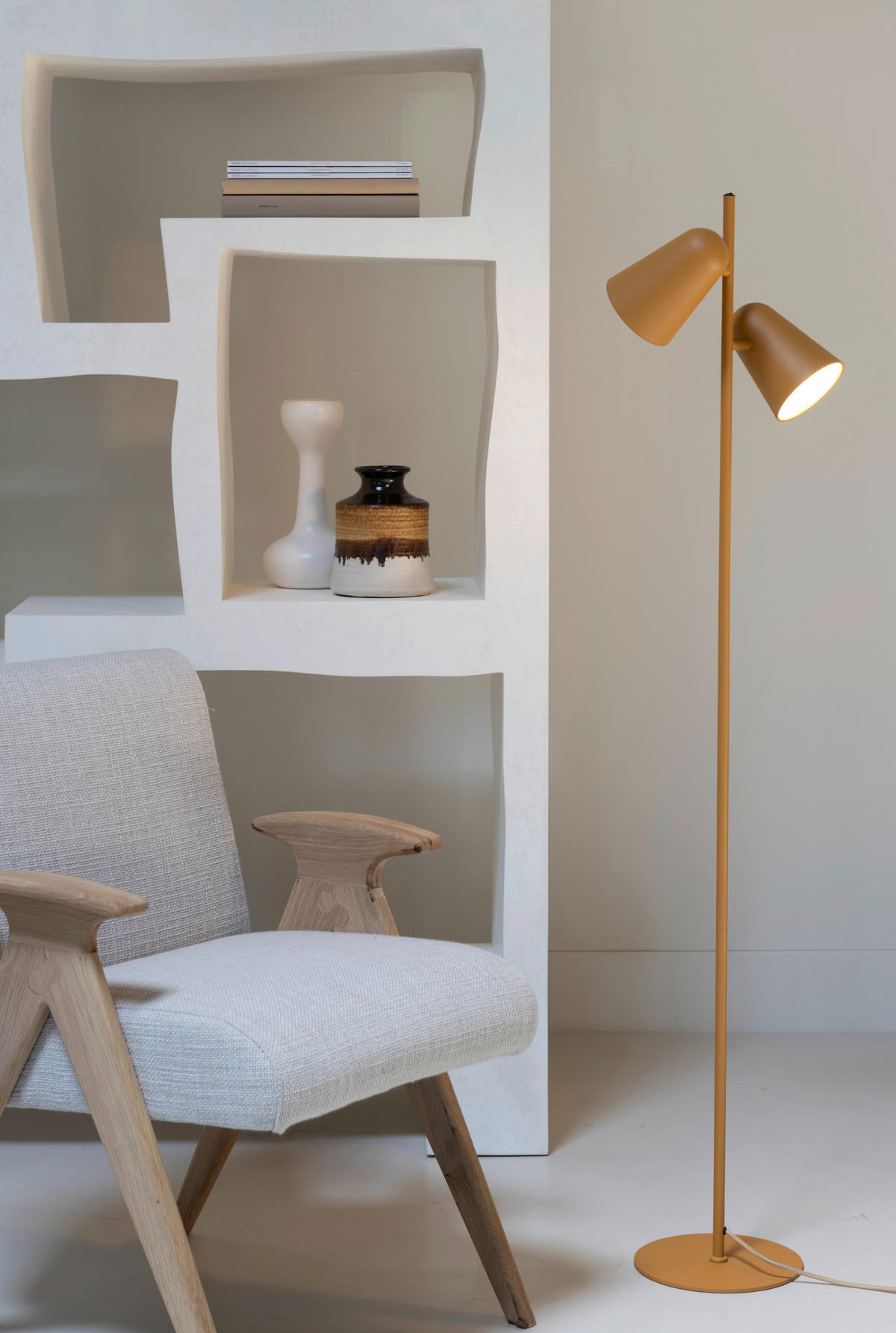 STEHLEUCHTE 31/145 cm    - Senfgelb, Design, Metall (31/145cm) - It's about Romi