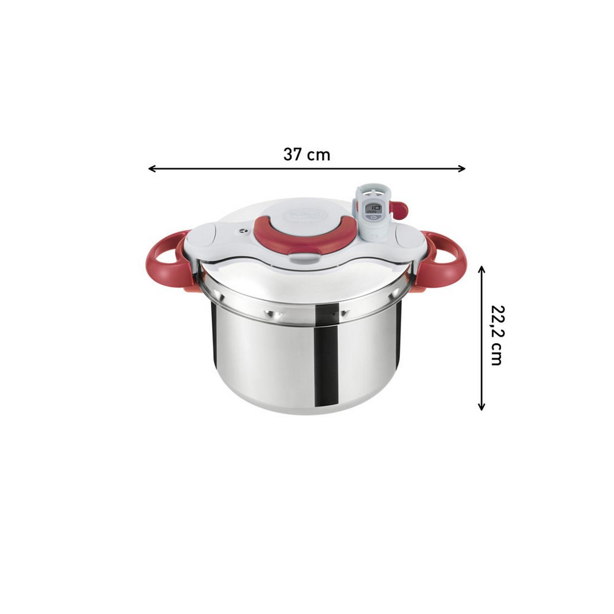 SCHNELLKOCHTOPF CLIPSO MINUT' PERFECT 6 L  - Klar/Edelstahlfarben, Basics, Kunststoff/Metall (28,5/24,6cm) - Tefal