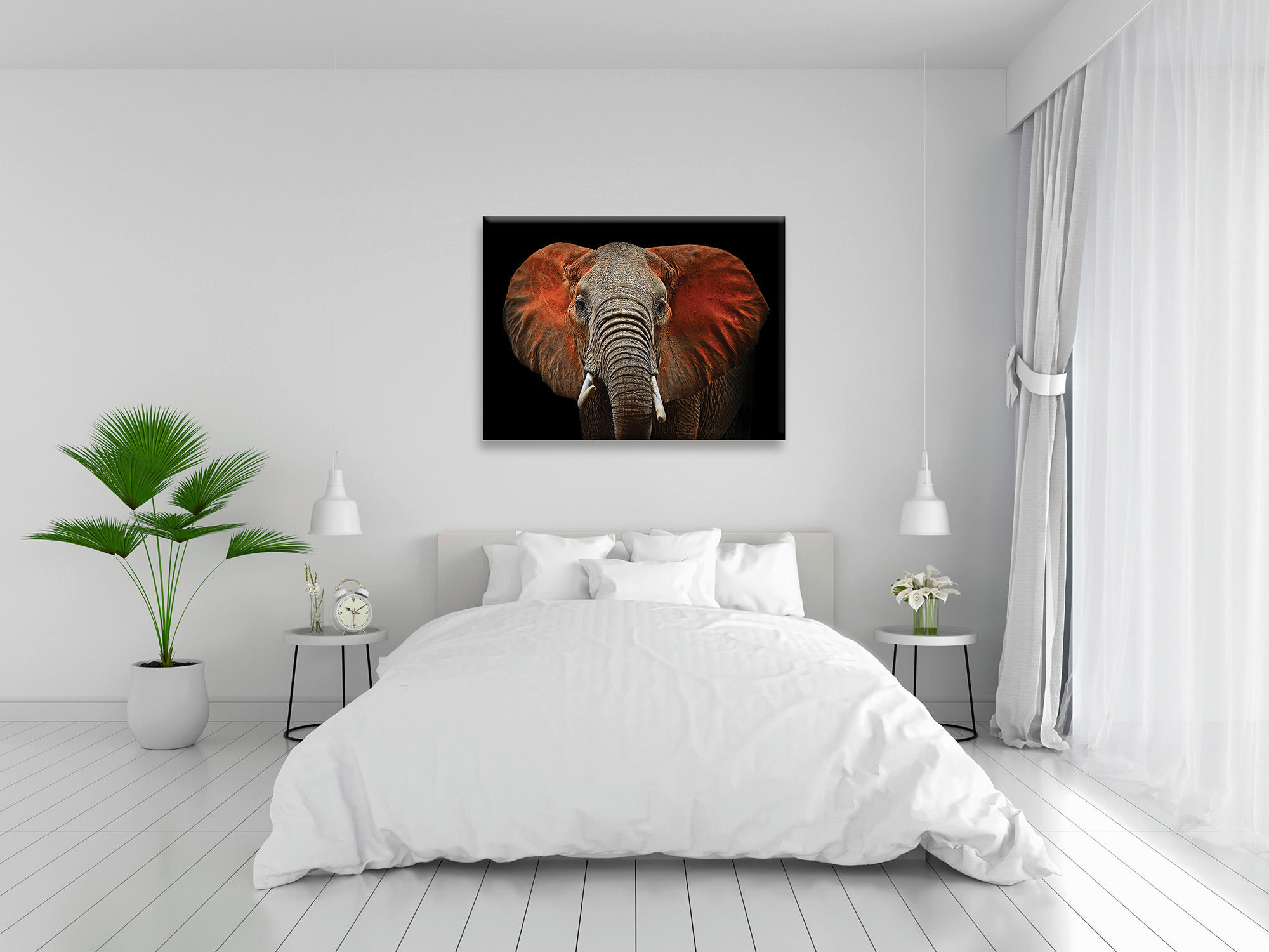 LEINWANDBILD Tiere 135/100 cm  - Schwarz/Weiß, Basics, Holz/Papier (135/100cm) - Euroart