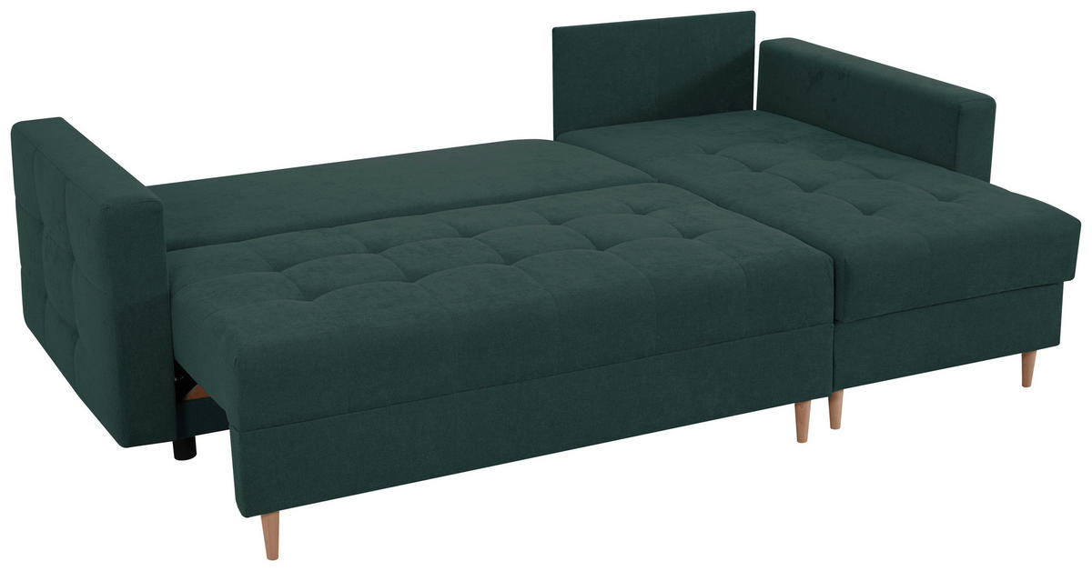 ECKSOFA Petrol  - Petrol, Design, Textil (232/141cm) - MID.YOU