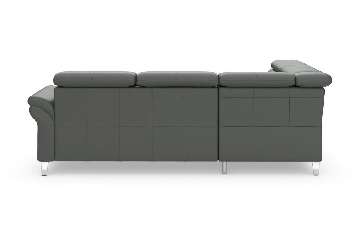 ROHOVÁ SEDAČKA, kůže, antracitová - barvy chromu/antracitová, Basics, kov/kůže (194/245cm) - Sit & More