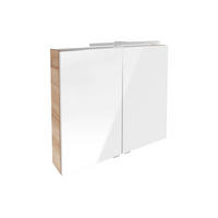 SPIEGELSCHRANK 80/68/15,8 cm  - Eichefarben/Silberfarben, Basics, Glas/Holzwerkstoff (80/68/15,8cm) - MID.YOU