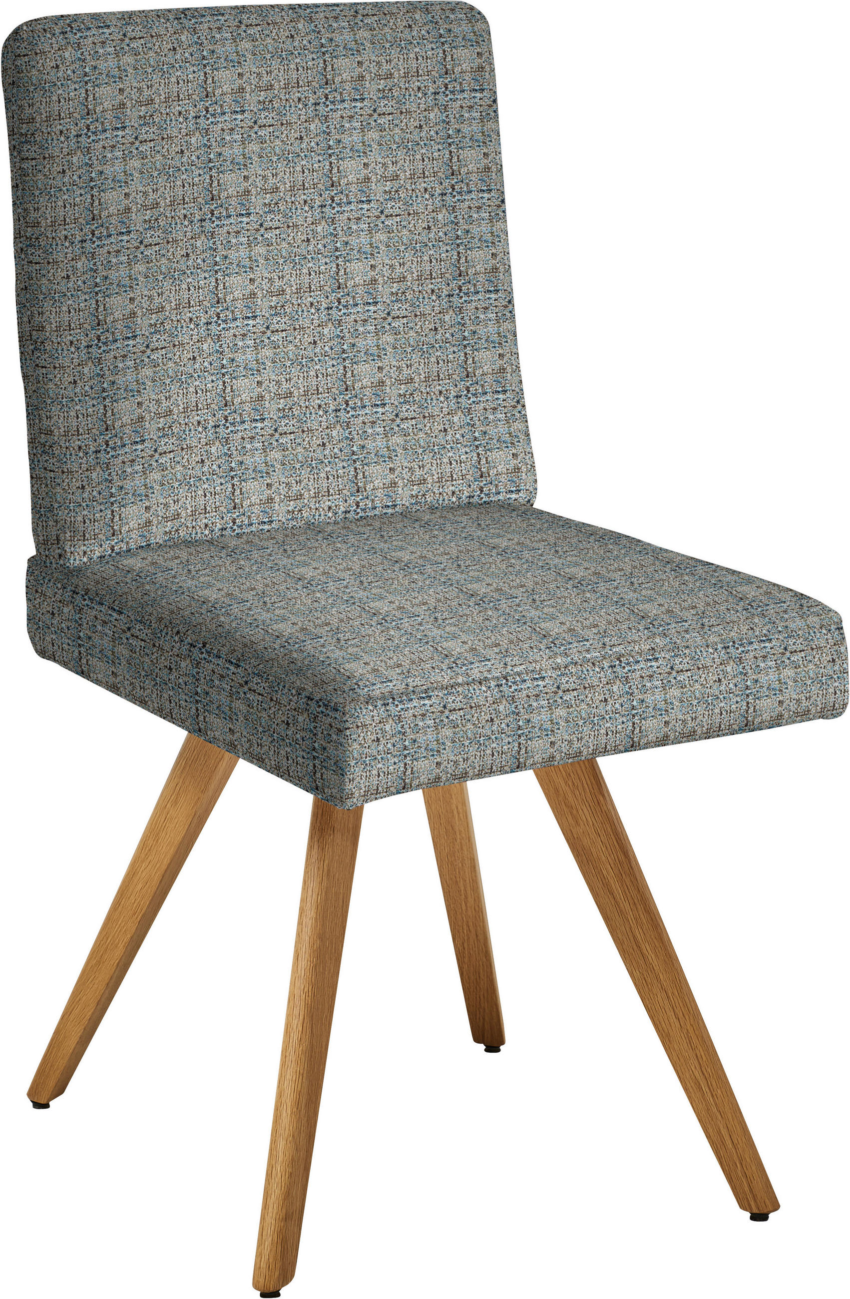 STUHL  in Flachgewebe Holz, Textil  - Blau/Eichefarben, Design, Holz/Textil (46/94/58cm) - Dieter Knoll
