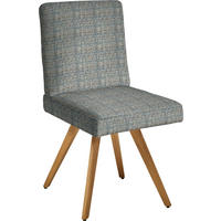 STUHL  in Flachgewebe Holz, Textil  - Blau/Eichefarben, Design, Holz/Textil (46/94/58cm) - Dieter Knoll