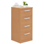 KOMMODE  in 38/84/36 cm  - Silberfarben/Buchefarben, Basics, Holzwerkstoff (38/84/36cm) - Xora
