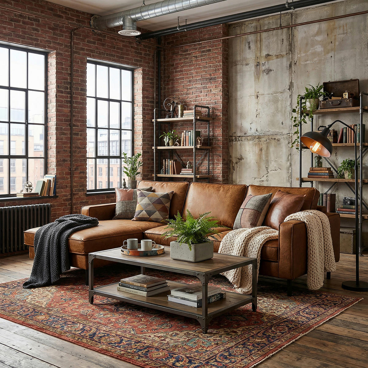 ECKSOFA Hellbraun Echtleder Lederlook Bettkasten, Schlaffunktion, Rücken echt  - Hellbraun/Schwarz, Design, Leder/Textil (166/238cm) - Livetastic