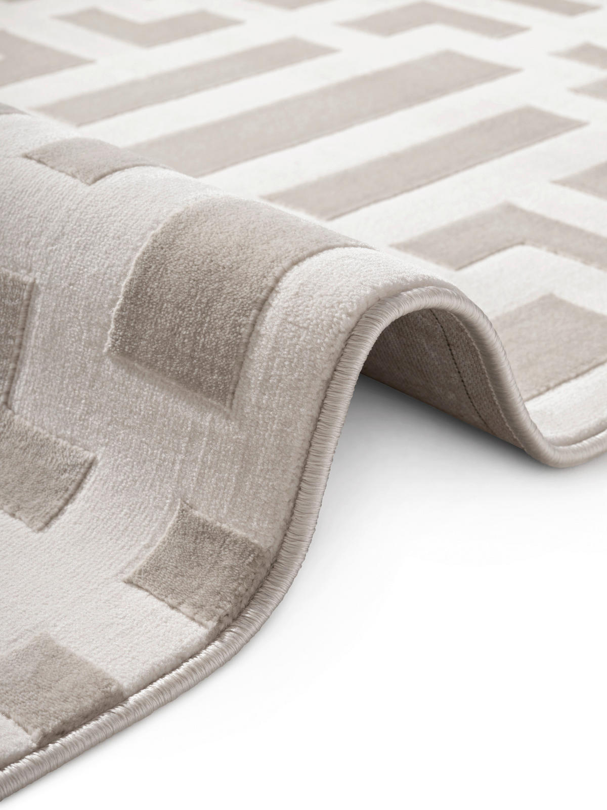 LÄUFER 80/240 cm Perles  - Creme/Grau, Design, Kunststoff (80/240cm) - Elle Decoration