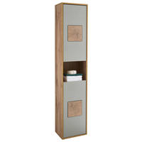 HOCHSCHRANK 40/190/30 cm  - Eiche Wotan/Hellgrau, MODERN, Holzwerkstoff/Kunststoff (40/190/30cm) - MID.YOU