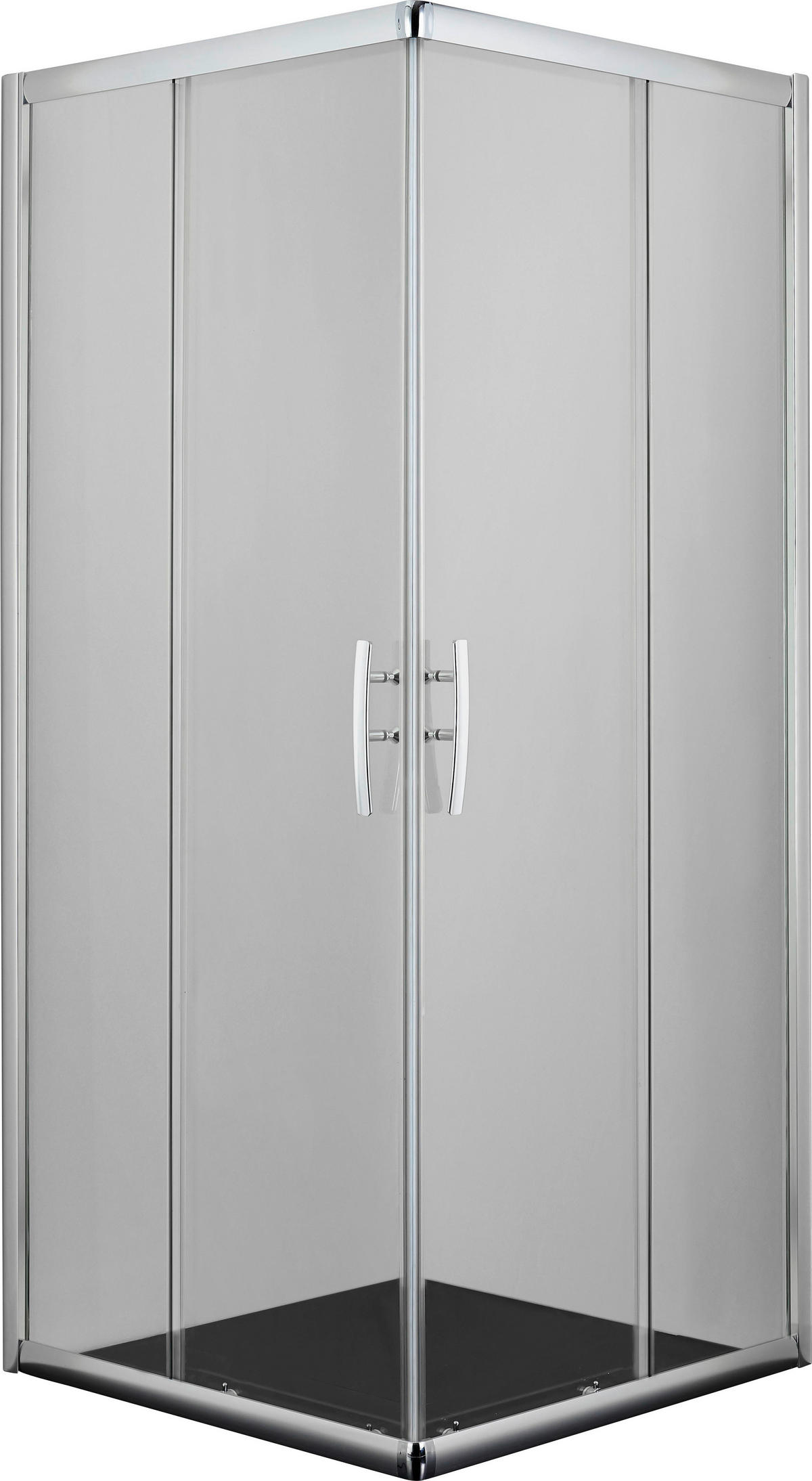 ROHOVÝ VSTUP, chrómová, 90/200/90 cm - chrómová, Konventionell, kov/sklo (90/200/90cm)