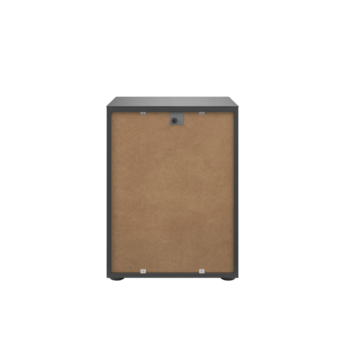 NACHTSCHRANK 45/60/40 cm  - Chromfarben/Anthrazit, Basics, Glas/Holzwerkstoff (45/60/40cm)