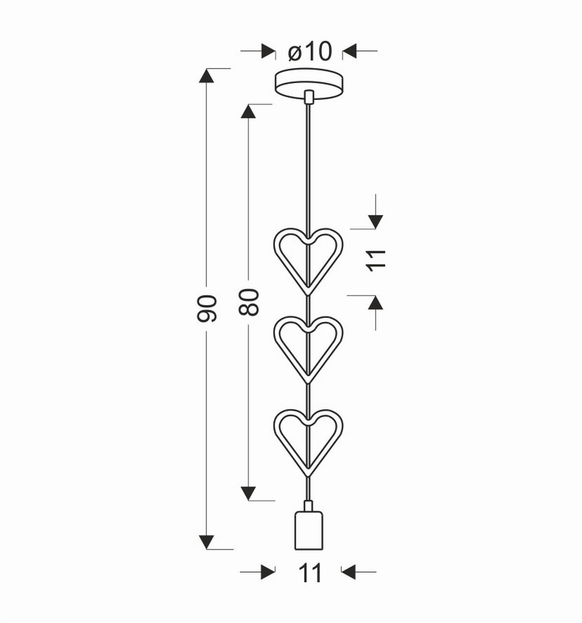 HÄNGLAMPA FÖR BARN Single 11/10/90 cm  - vit/blå, Basics, metall/trämaterial (11/10/90cm)