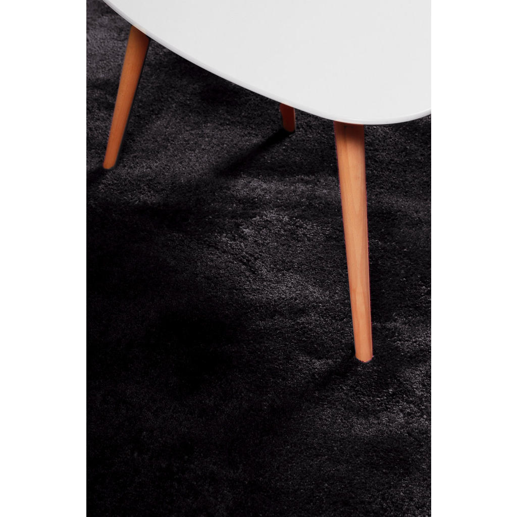 Thumbnail - Esprit Hochflorteppich Relaxx, Schwarz, Textil, Uni, rechteckig, 120x170 cm, Textiles Vertrauen - Oeko-Tex®, Hohenstein,...