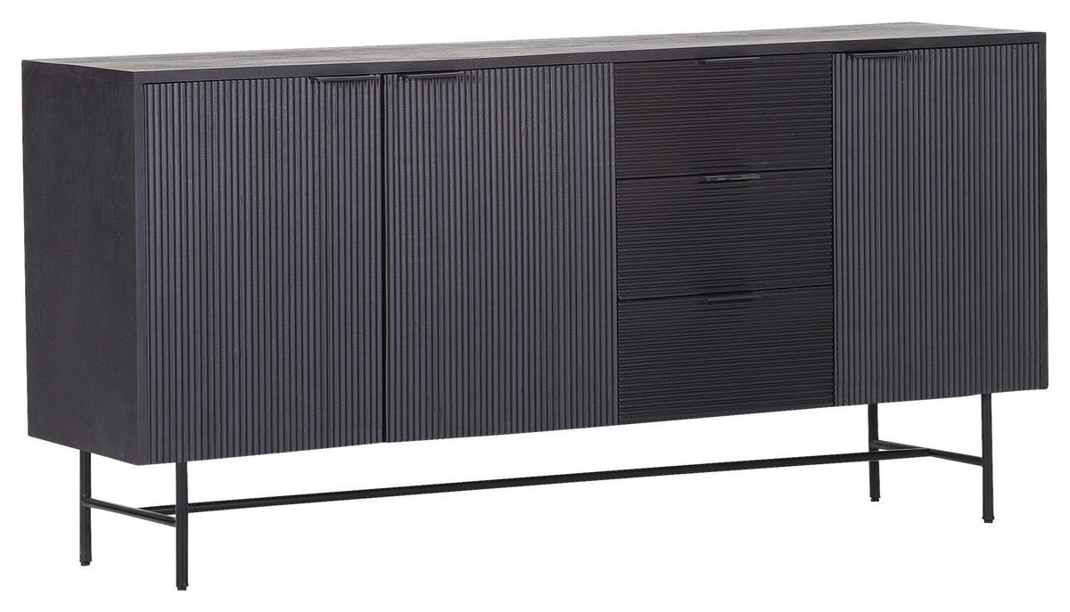 SIDEBOARD  in 170/80/42 cm  - Schwarz, LIFESTYLE, Holz/Metall (170/80/42cm) - Landscape