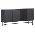 SIDEBOARD  170/80/42 cm 3 Schublade(n)  - Schwarz, LIFESTYLE, Holz/Metall (170/80/42cm) - Landscape
