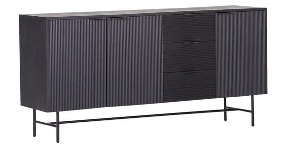 SIDEBOARD  170/80/42 cm 3 Schublade(n)  - Schwarz, LIFESTYLE, Holz/Metall (170/80/42cm) - Landscape