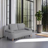 SCHLAFSOFA  mit Webstoff Taupe  - Taupe/Buchefarben, Design, Holz/Kunststoff (193/86/85cm) - P & B