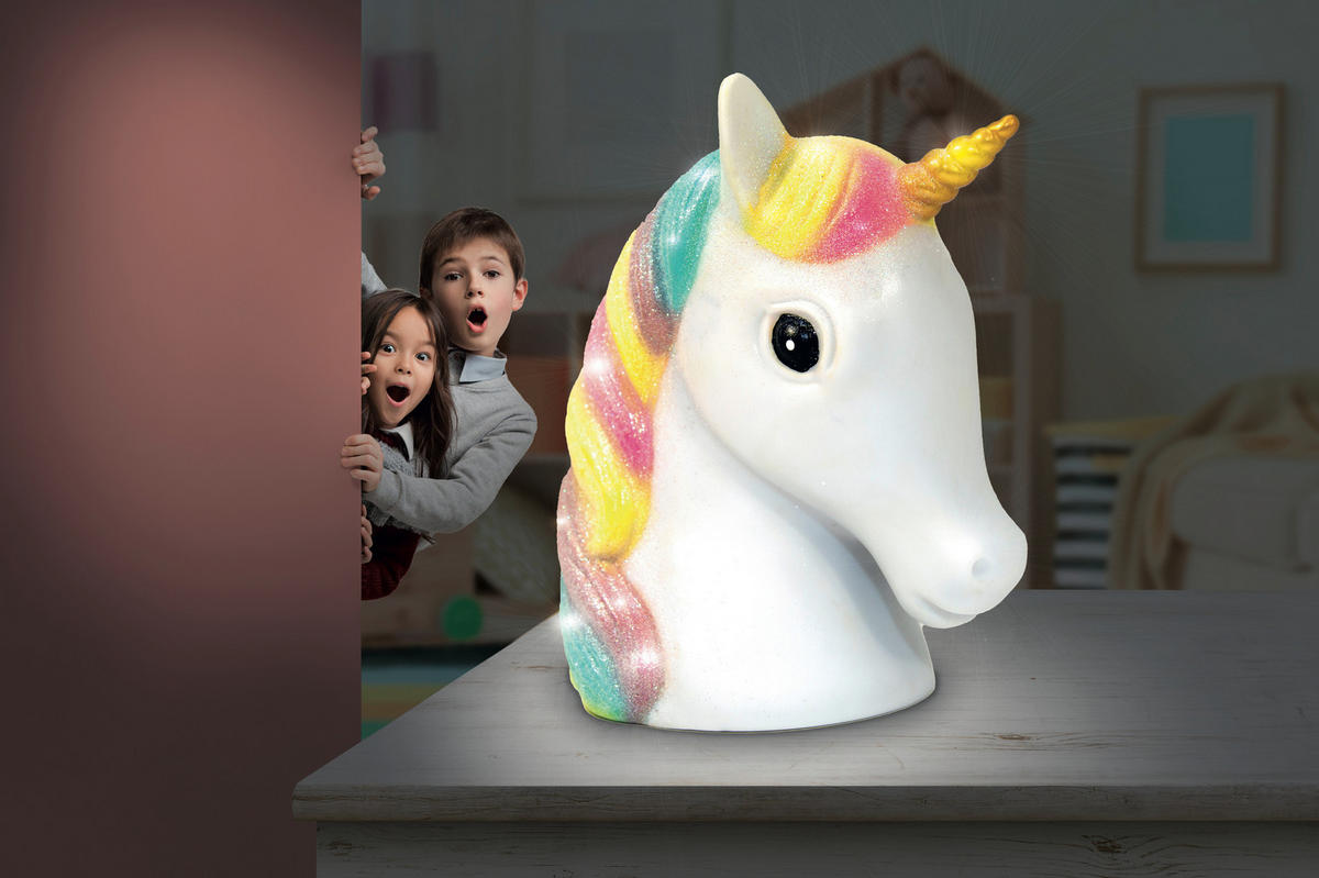 DĚTSKÁ STOLNÍ LAMPIČKA, 11,5/18,5/21,5 cm - vícebarevná, Basics, plast (11,5/18,5/21,5cm) - Globo