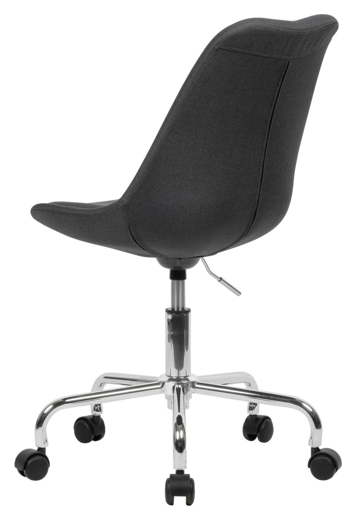 OTOČNÁ ŽIDLE, tkaná látka, černá - barvy stříbra/černá, Moderní, kov/textil (65/84/65cm) - MID.YOU