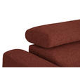 ECKSOFA  in Chenille Rostfarben  280/205 cm  - Rostfarben/Schwarz, Design, Textil/Metall (280/205cm) - Xora