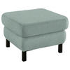 HOCKER in Textil Mintgrün  - Schwarz/Mintgrün, Konventionell, Textil/Metall (69/47/69cm) - Pure Home Comfort
