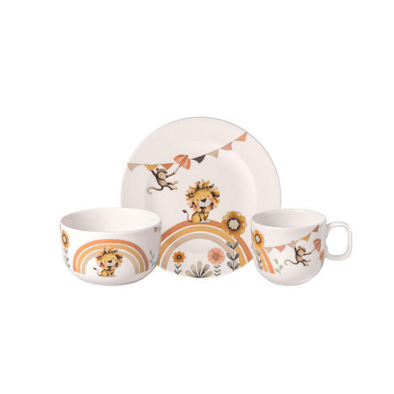 KINDERGESCHIRRSET Roar Lion Fine China 3-teilig  - Multicolor, Design, Keramik (26,5/13,5/24cm) - Villeroy & Boch