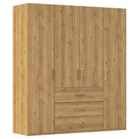 DREHTÜRENSCHRANK 201/223/60 cm,  in Eichefarben, 4 Tür(en)  - Eichefarben, Design, Holzwerkstoff/Kunststoff (201/223/60cm) - Novel
