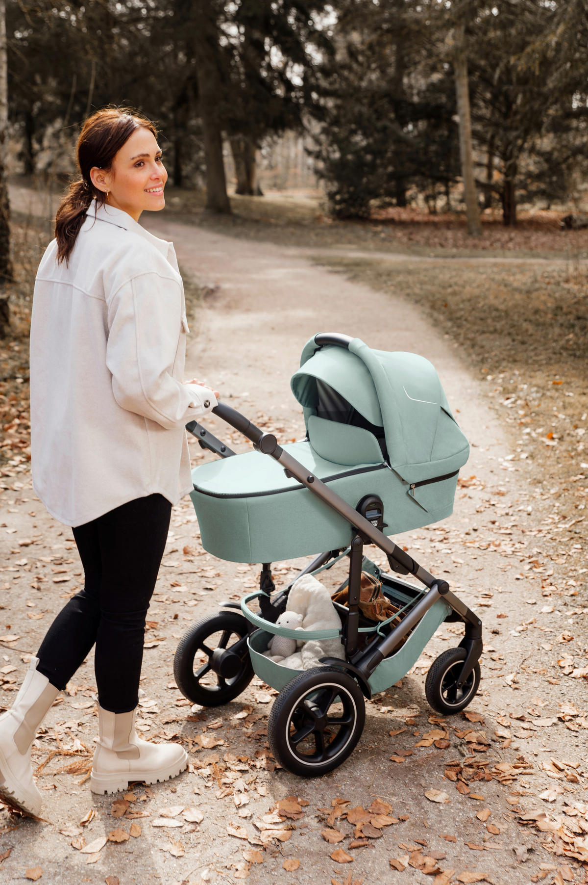 LIEGEWANNE - Dunkelgrün, Basics, Textil/Metall (43/20/85,5cm) - Britax Römer