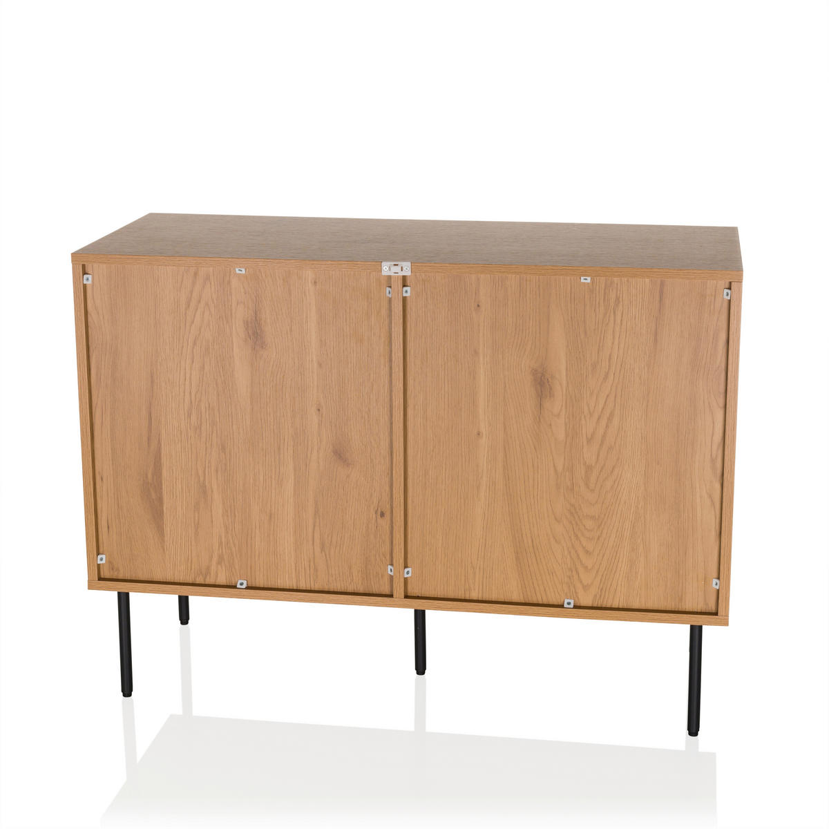 SIDEBOARD  in 100/74/40 cm  - Eichefarben/Schwarz, MODERN, Holzwerkstoff/Metall (100/74/40cm) - MID.YOU