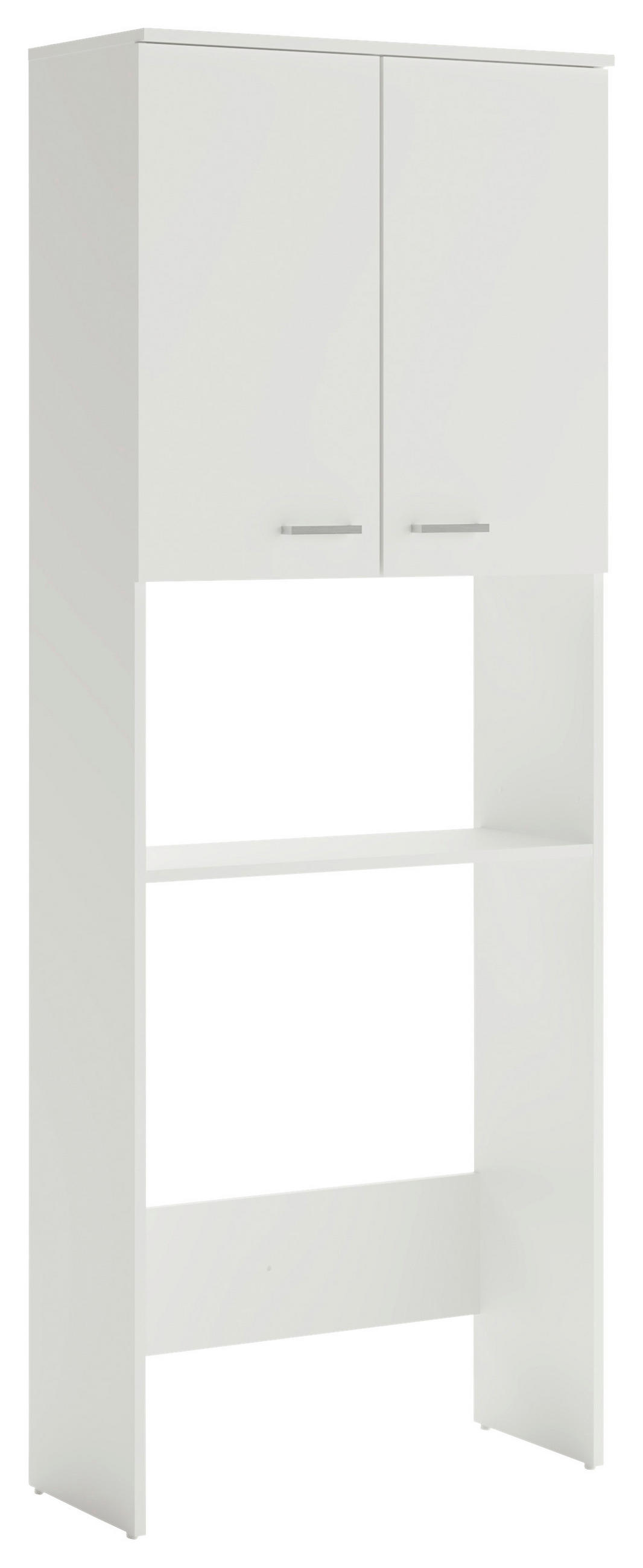 WASCHMASCHINENSCHRANK 70,3/188,6/32,6 cm  in Weiß  - Silberfarben/Weiß, Design, Holzwerkstoff/Kunststoff (70,3/188,6/32,6cm) - MID.YOU