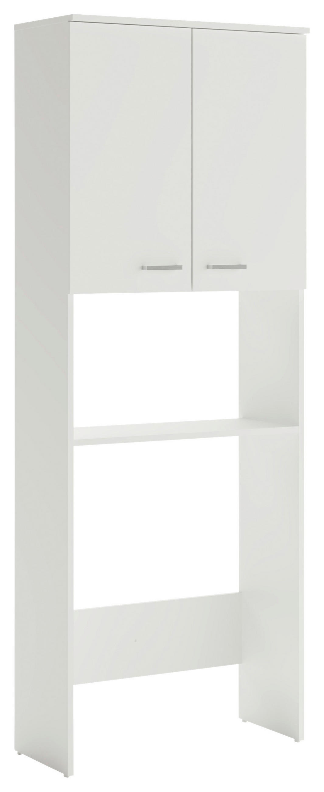 WASCHMASCHINENSCHRANK 70,3/188,6/32,6 cm  in Weiß  - Silberfarben/Weiß, Design, Holzwerkstoff/Kunststoff (70,3/188,6/32,6cm) - MID.YOU