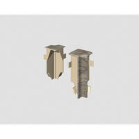 INNENECKE Grau, Eichefarben  - Eichefarben/Grau, Basics, Kunststoff (1.6/0.7/5.9cm) - Egger Holzwerkstoffe