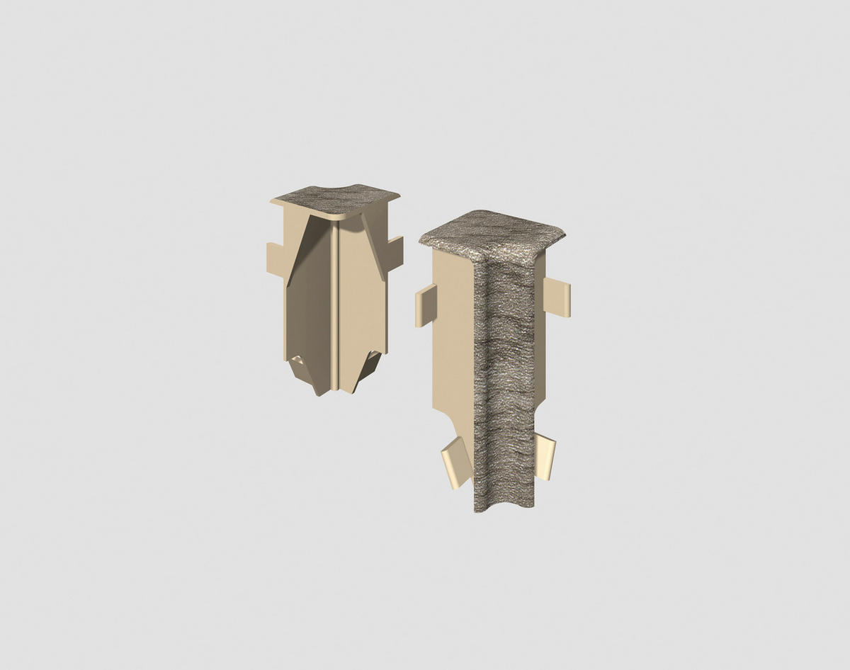INNENECKE Grau, Eichefarben  - Eichefarben/Grau, Basics, Kunststoff (1.6/0.7/5.9cm) - Egger Holzwerkstoffe