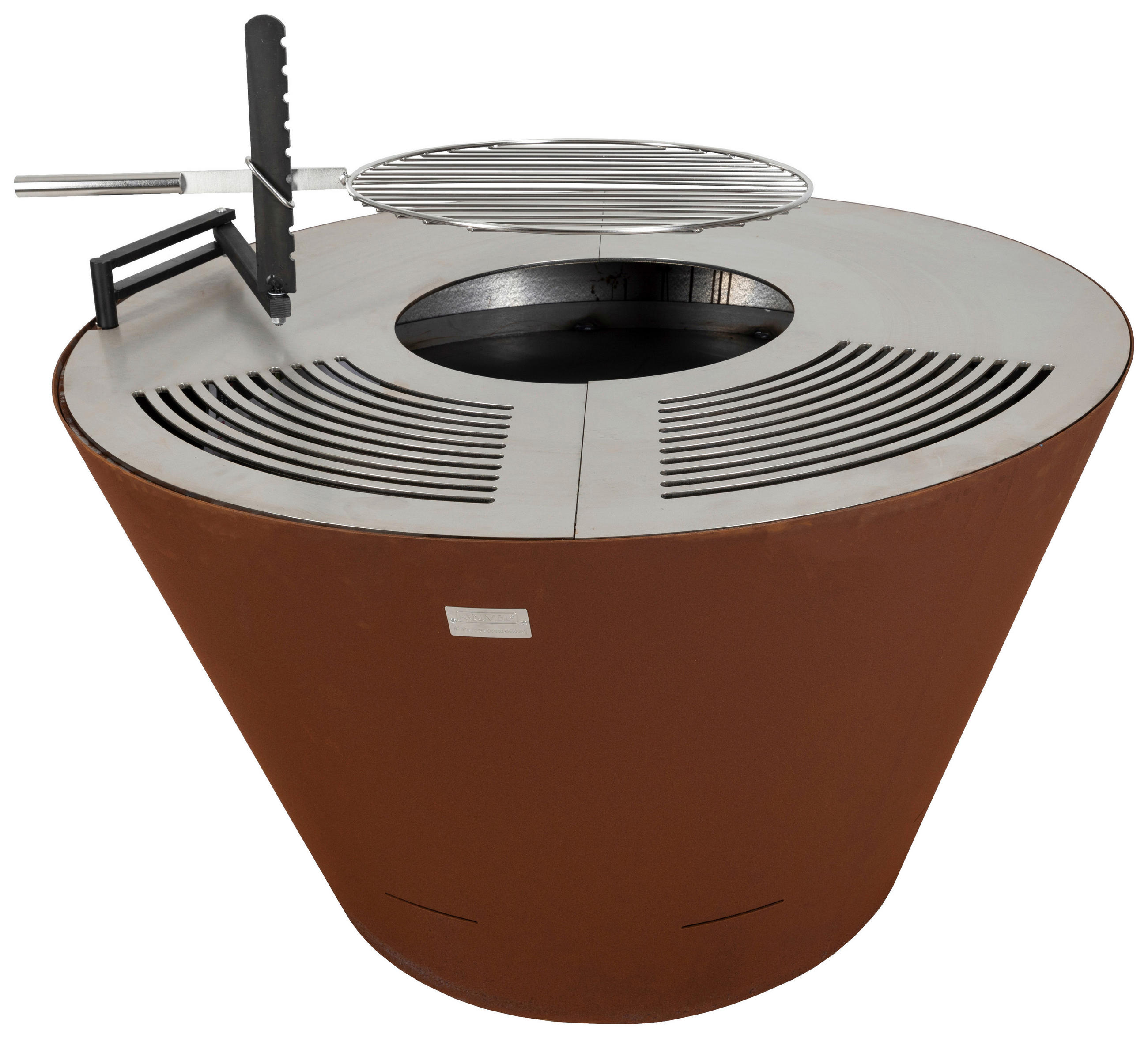 FEUERSCHALE  - Edelstahlfarben/Braun, Design, Metall (100/100/60cm) - Nouvel