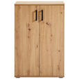 SCHUHSCHRANK in 70/106/33,5 cm - Eichefarben/Schwarz, KONVENTIONELL, Holzwerkstoff/Kunststoff (70/106/33,5cm) - Xora