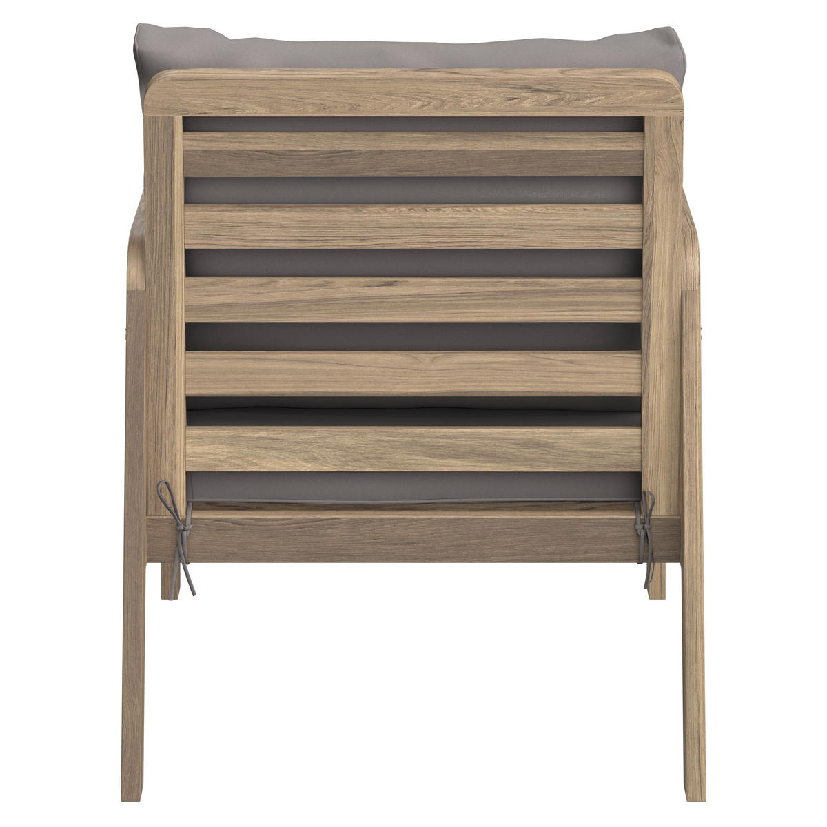VRTNI SET   drvo, tekstil  svijetlo siva, boje tikovine    - boje tikovine/svijetlo siva, Moderno, drvo/tekstil (85/116/60/35/72/72/55/64/64cm) - Ambia Garden