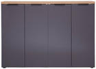 SCHUHSCHRANK Anthrazit, Eichefarben  - Eichefarben/Anthrazit, Design, Holzwerkstoff/Kunststoff (160/115/34cm) - Xora
