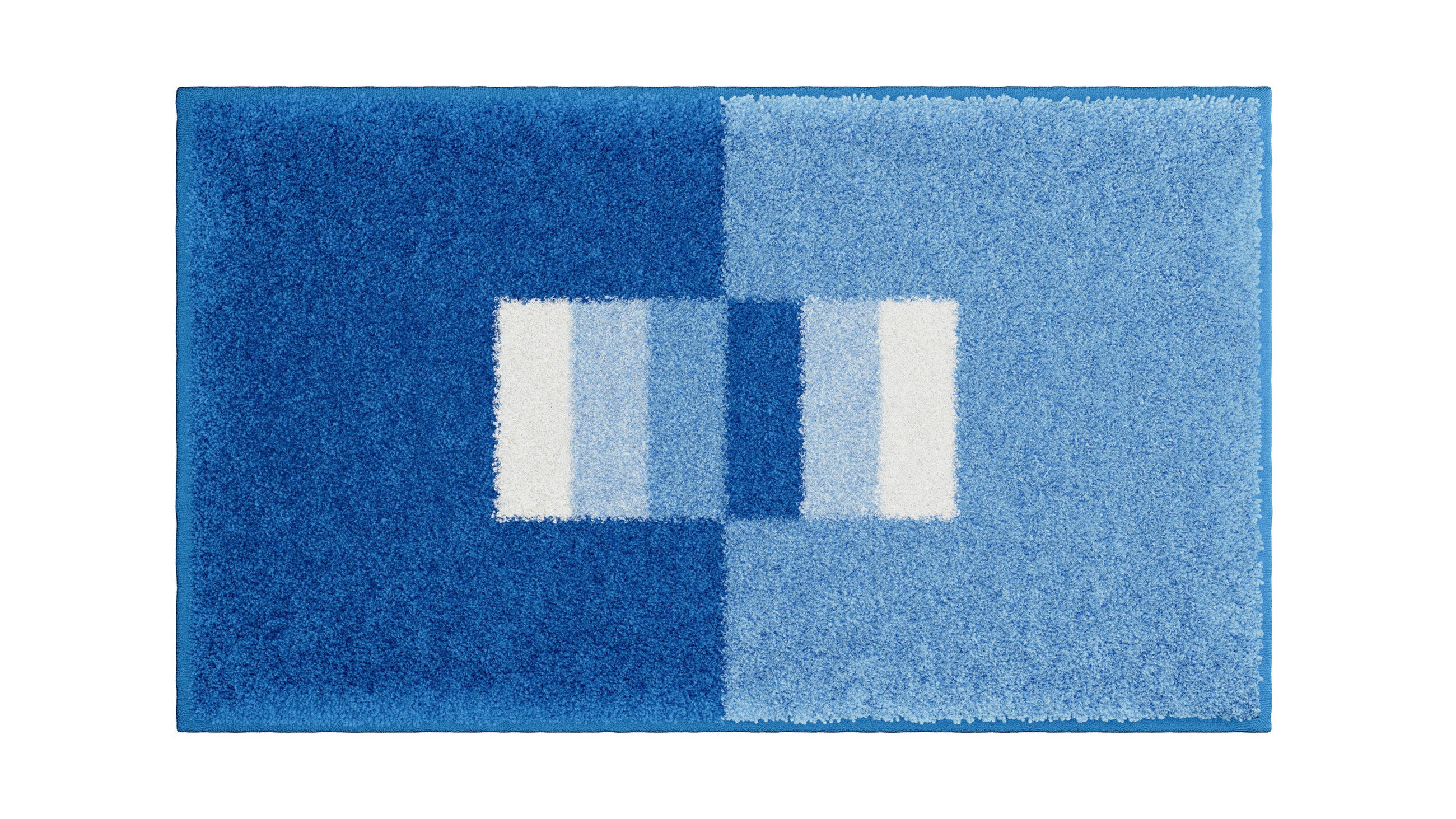 BADEMATTE Blau 65/115 cm  - Blau, Basics, Kunststoff/Textil (65/115cm) - Grund