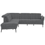 ECKSOFA in Struktur Anthrazit  235/275 cm  - Anthrazit/Schwarz, MODERN, Textil/Metall (235/275cm) - Cantus