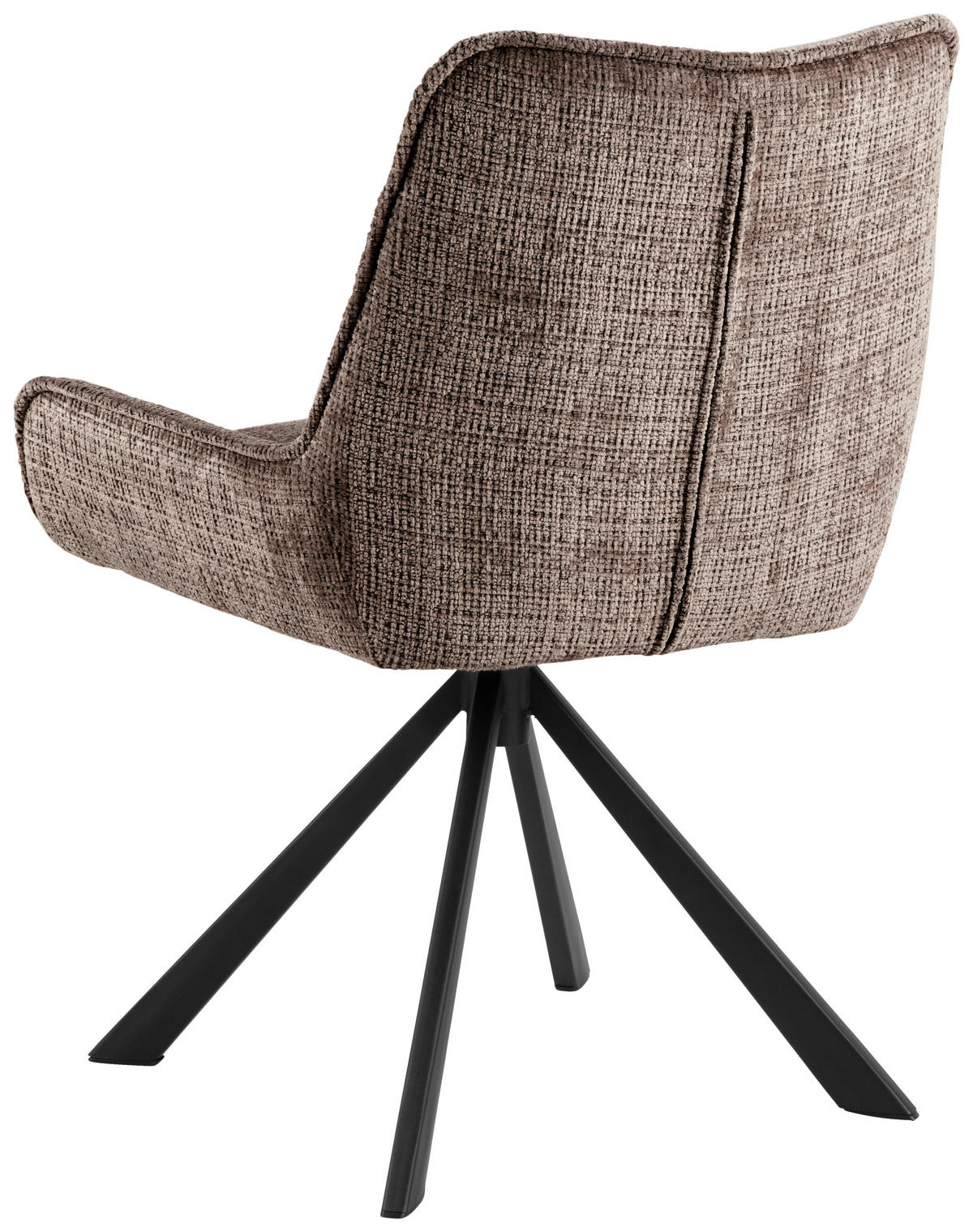 STUHL Flachgewebe Braun  - Schwarz/Braun, Trend, Textil/Metall (59/81/56cm) - MID.YOU
