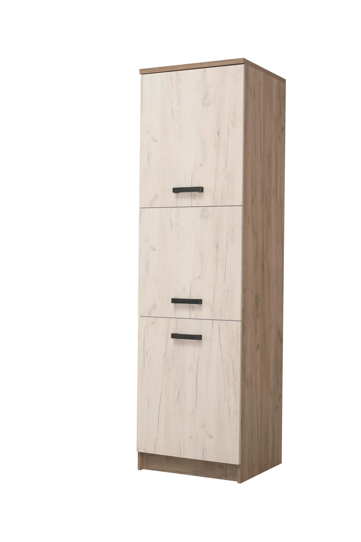 EDÉNYTÁROLÓ SZEKRÉNY - ezüsttölgy, Basics, faalapú anyag (60/217/58cm) - Carryhome