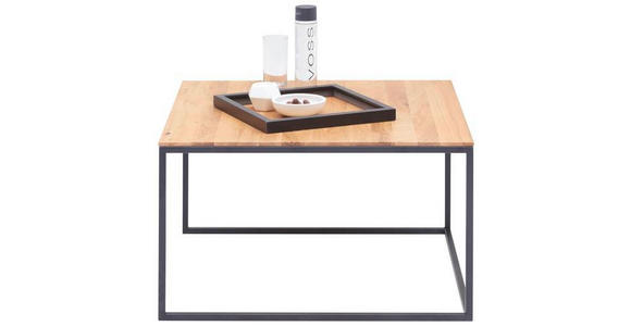 COUCHTISCH in Holz, Metall 70/70/42 cm - Buchefarben/Schwarz, Design, Holz/Metall (70/70/42cm) - Johann Jakob